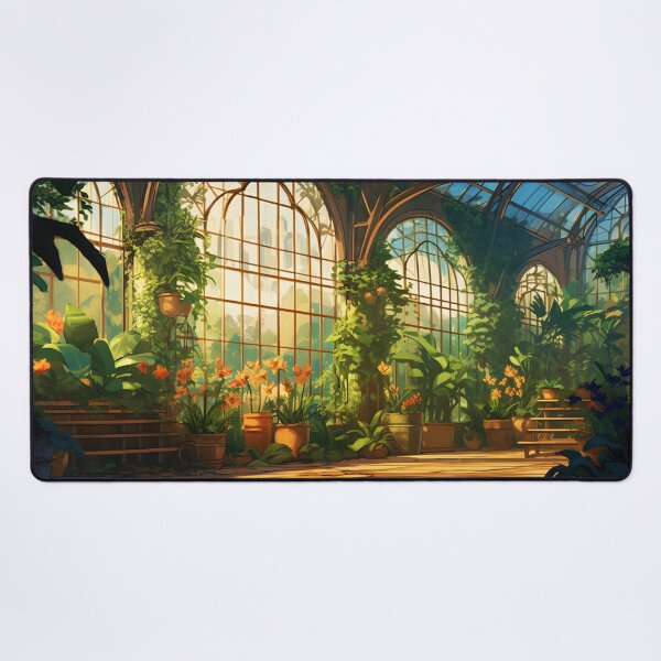 Aperçu de l'œuvre Illustration de jardin de style Ghibli avec des plantes luxuriantes créée et vendue par samuelpinzon.