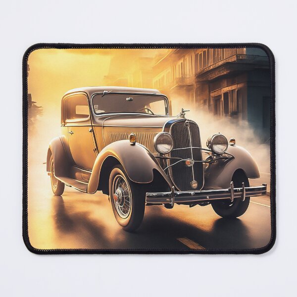 Item preview, Antique car on the street in sunrise designed and sold by SimpleWallArt.