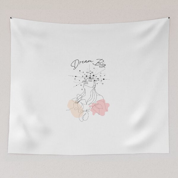 Item preview, Dream Big, Motivational, Inspirational, Creative, Cool, Trendy Line Drawing and Floral Design designed and sold by Mgibsonphoto.
