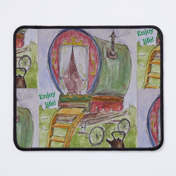 Item preview, gypsy wagon enjoy life designed and sold by amy greaves.