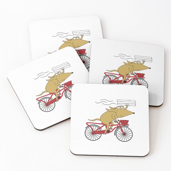 Item preview, Funny Little Cute Cartoon Dog Marty delivering Pizza - Design for Doglovers designed and sold by CharsyArt.