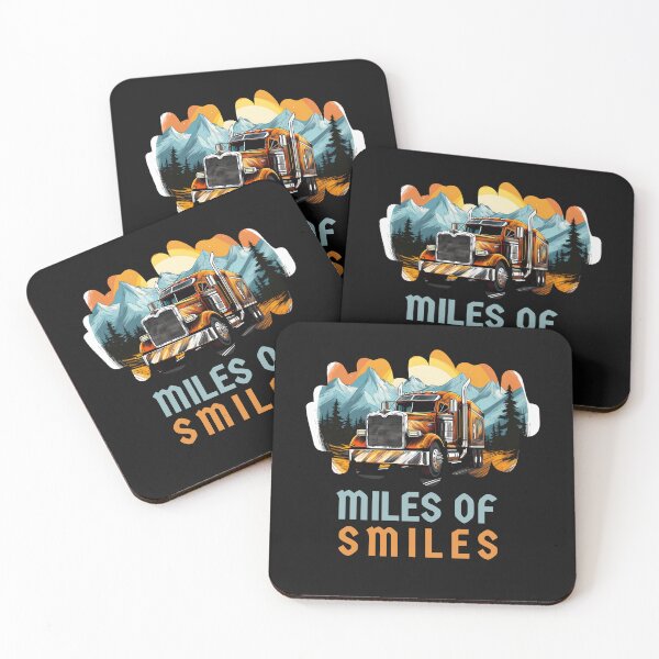 Item preview, Miles Of Smiles - For Seasoned Truckers, Truck Drivers designed and sold by BobbyTee Merch.