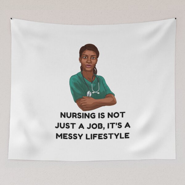 Item preview, Black Nurse Messy Bun Life, Nursing is not just a job, it's a messy bun lifestyle designed and sold by ShopULove.