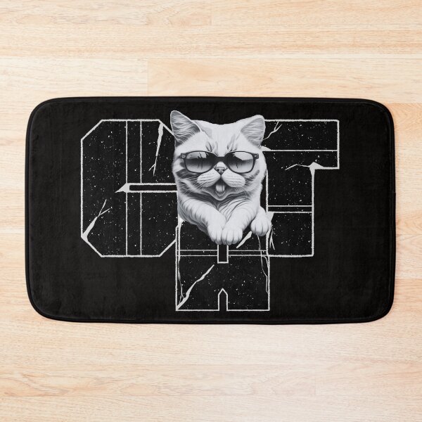 Item preview, cat coming out behind the letters designed and sold by MacLis.