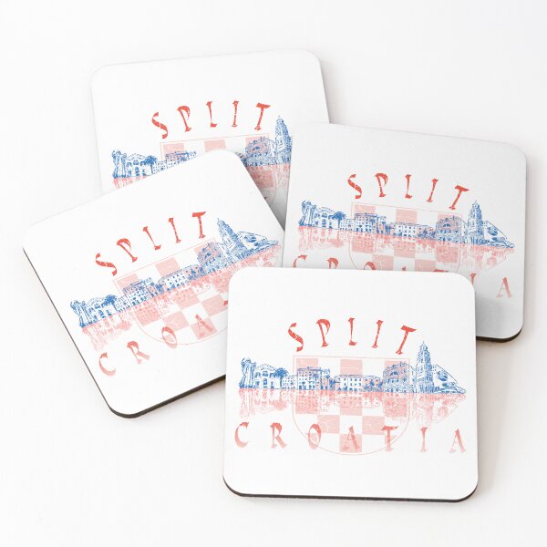 Item preview, Split skyline city Croatia flag colors grunge designed and sold by LumbardaDesigns.