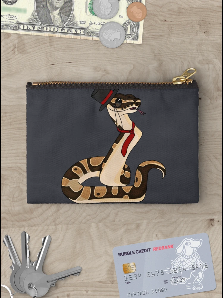 Thumbnail 3 of 4, Zipper Pouch, Dapper Ball Python designed and sold by ceolsonart.