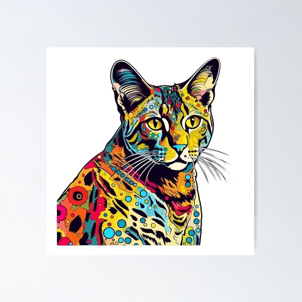 Item preview, Art: Egyptian Pop Feline Fashion - Unique & Playful Cat Breed designed and sold by DooodleGod.