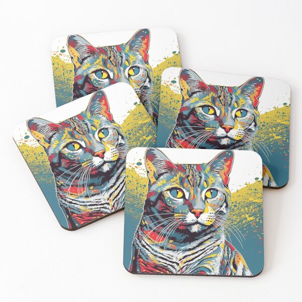 Item preview, Egyptian Mau Pop-Art: Striking Feline Pharaoh Decor for Cat Lovers! designed and sold by DooodleGod.