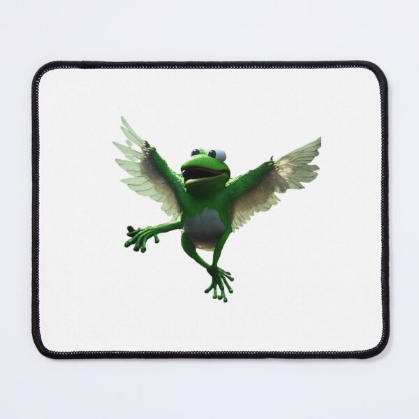 Item preview, Kermit frog with angel wings designed and sold by ridhifashion.