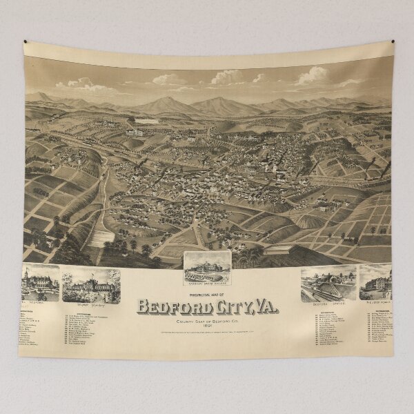 Item preview, Bedford City, Virginia (1891) designed and sold by allhistory.