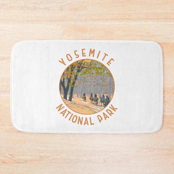 Item preview, Yosemite National Park Horseback Riding Retro Distressed Circle designed and sold by KrisSidDesigns.