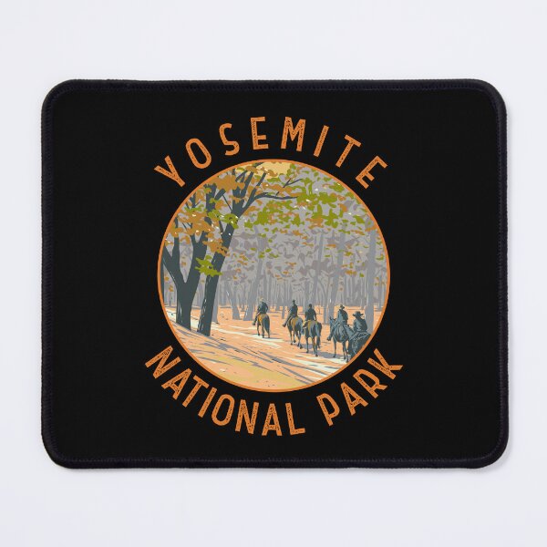 Item preview, Yosemite National Park Horseback Riding Retro Distressed Circle designed and sold by KrisSidDesigns.