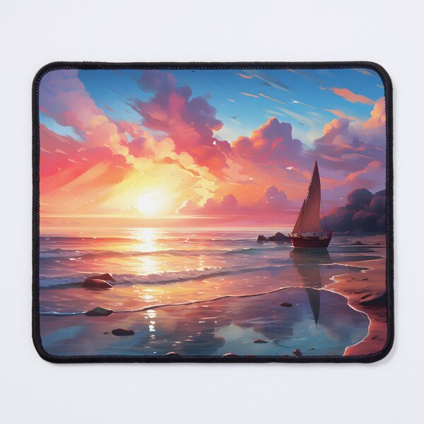 Item preview, Beachscape with Sailboat designed and sold by Maxouniverse.