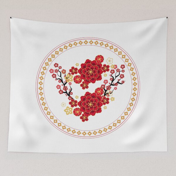 Item preview, Cherry Red Blooms Unleashing the Power of Red Sakura designed and sold by Sirakan.