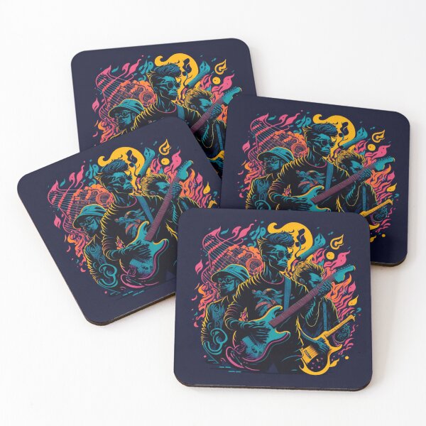 Item preview, Melodic Tapestry: Musicians Creating Harmony Amidst Swirling Notes designed and sold by DesignArtEmpire.
