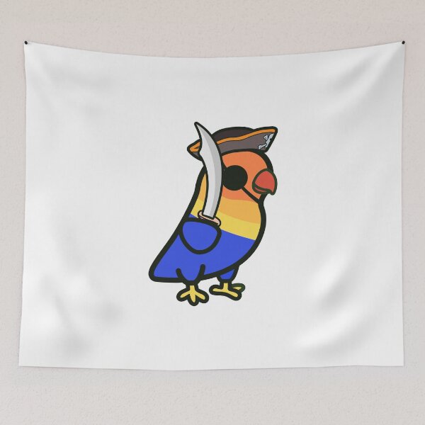 Item preview, Pirate parrot designed and sold by inksycutsy.