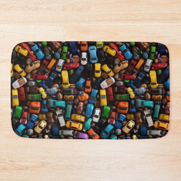 Item preview, Car Toys in Different Colors Seamless Pattern designed and sold by EvgeniiaSim.