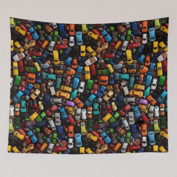 Item preview, Car Toys in Different Colors Seamless Pattern designed and sold by EvgeniiaSim.