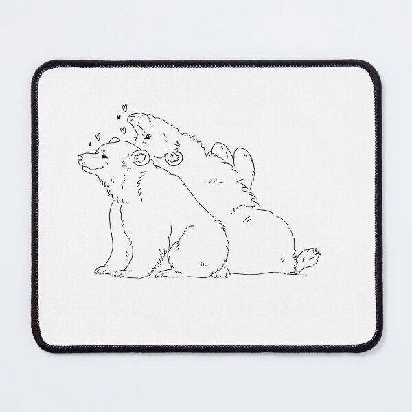 Item preview, Grizzly Bears Leaning & Snuggling with Hearts designed and sold by Cameron Pille.