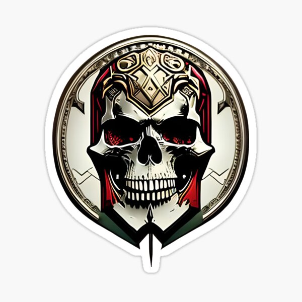 skull shield Sticker