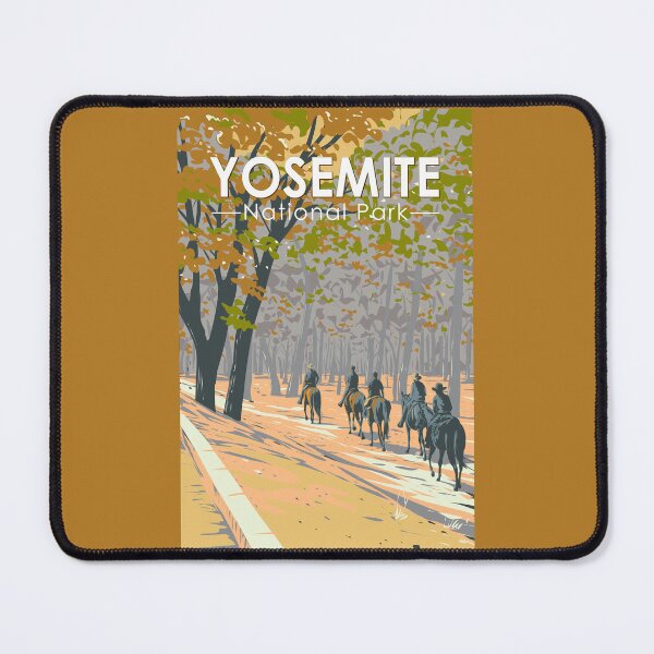 Item preview, Yosemite National Park Horseback Riding Travel Art Vintage designed and sold by KrisSidDesigns.