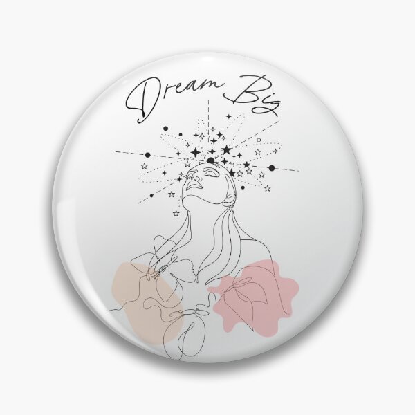 Item preview, Dream Big, Motivational, Inspirational, Creative, Cool, Trendy Line Drawing and Floral Design designed and sold by Mgibsonphoto.