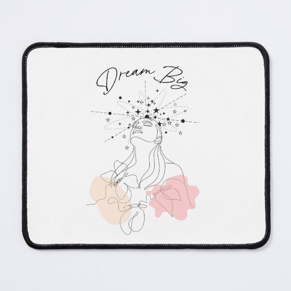 Item preview, Dream Big, Motivational, Inspirational, Creative, Cool, Trendy Line Drawing and Floral Design designed and sold by Mgibsonphoto.