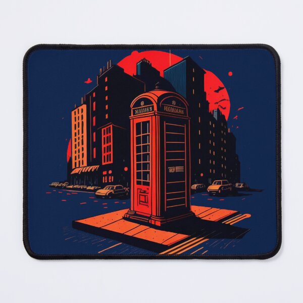 Item preview, Scarlet Respite: Solitude Found Classic Red Telephone Booth designed and sold by DesignArtEmpire.
