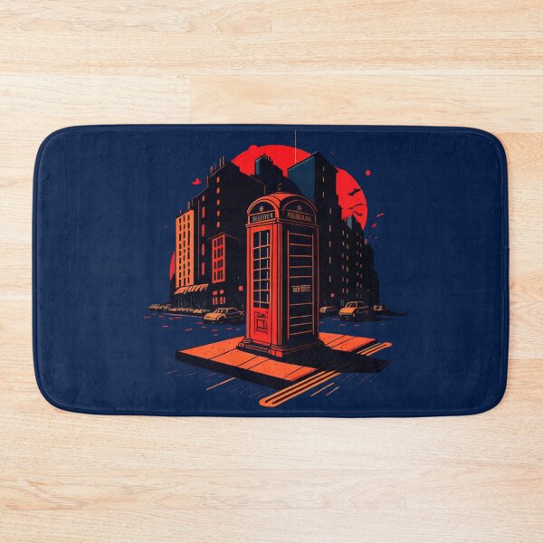 Item preview, Scarlet Respite: Solitude Found Classic Red Telephone Booth designed and sold by DesignArtEmpire.
