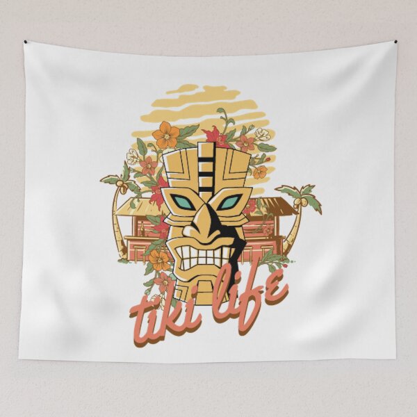 Item preview, Tiki Life Tropical Tiki Design Tiki Art Tiki Design designed and sold by CattlettArt.