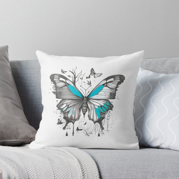 Item preview, Unique colorful butterfly with black and white forest background designed and sold by ridhifashion.