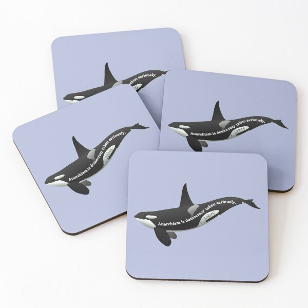 Item preview, Orca with Edward Abbey quote: Anarchism is democracy taken seriously. designed and sold by artbleed.