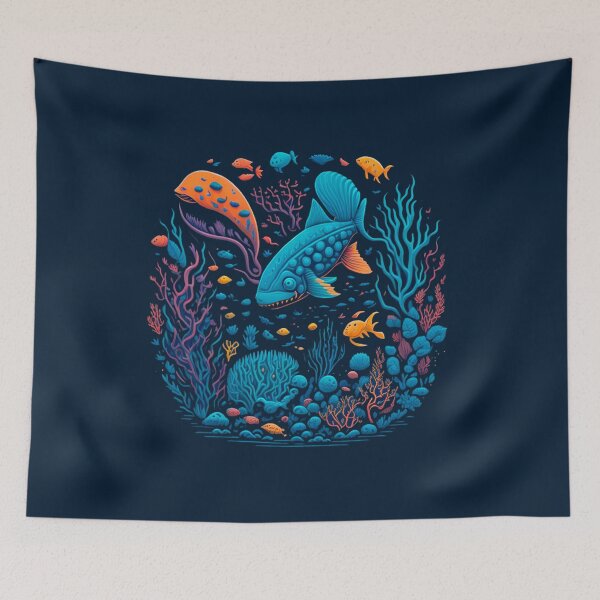 Item preview, Oceanic Symphony: Colorful Marine Life Vibrant Flat Design designed and sold by DesignArtEmpire.