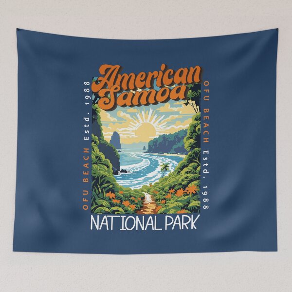 Item preview, American Samoa National Park Retro Distressed designed and sold by KrisSidDesigns.