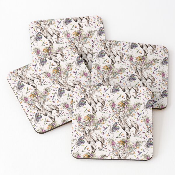 Item preview, Ethereal Elephant: Animal Skeleton Tree Floral Requiem designed and sold by Everpop.