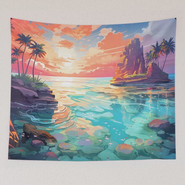 Item preview, Vibrant Tropical Riverscape designed and sold by Maxouniverse.