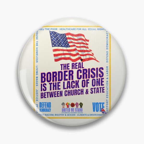 Item preview, PMD00964 Progressive Movement Designs patriotic American Liberty Border Crisis design shows you support democracy and progressive goals for Progressives Democrats Independents Liberals designed and sold by ProgressiveLeft.