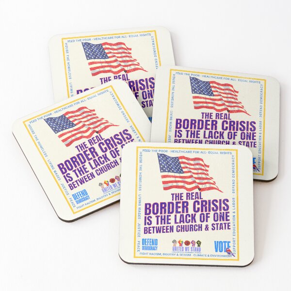 Item preview, PMD00964 Progressive Movement Designs patriotic American Liberty Border Crisis design shows you support democracy and progressive goals for Progressives Democrats Independents Liberals designed and sold by ProgressiveLeft.