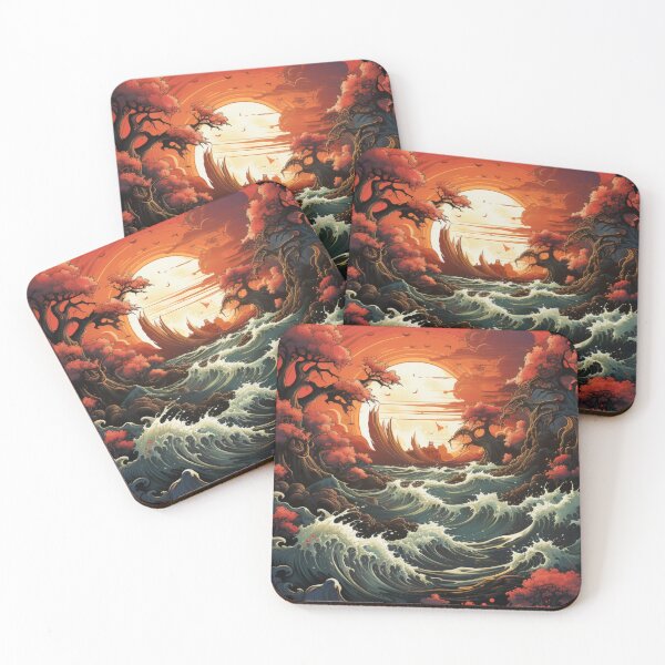 Item preview, Surf the sunset with Futuristic AI: Digital Nature  designed and sold by StarlasShop.