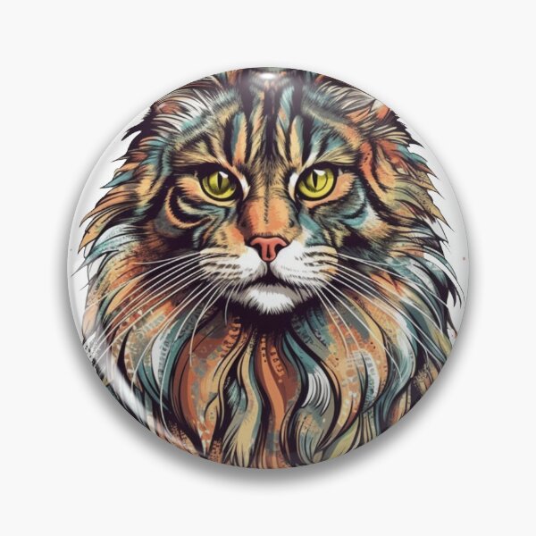 Item preview, Cat Art: Customized Portrait of Playful Norwegian Forest Cat designed and sold by DooodleGod.