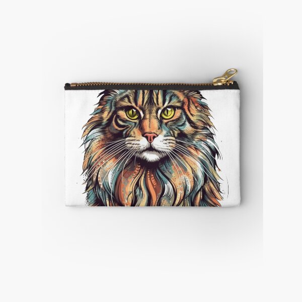 Item preview, Cat Art: Customized Portrait of Playful Norwegian Forest Cat designed and sold by DooodleGod.
