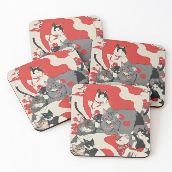 Item preview, EXTRAVAGANZA CAT JAPAN FLAG designed and sold by NewGenWitchcraft.