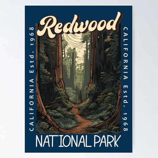 Item preview, Redwood National Park Retro Distressed designed and sold by KrisSidDesigns.