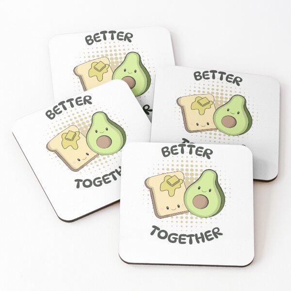 Item preview, Kawaii Toast and Avacado - Better Together designed and sold by BuckyCreative.