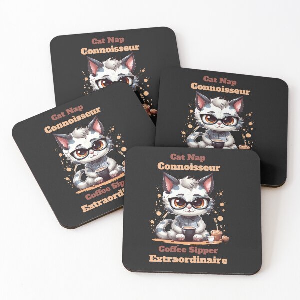 Item preview, Cat Nap Connoisseur Coffee Sipper Extraordinaire designed and sold by InkwaveDesigns.