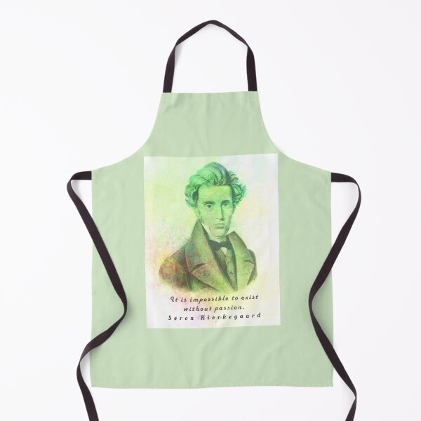 Item preview, Søren Kierkegaard portrait and quote: It is impossible to exist without passion designed and sold by artbleed.