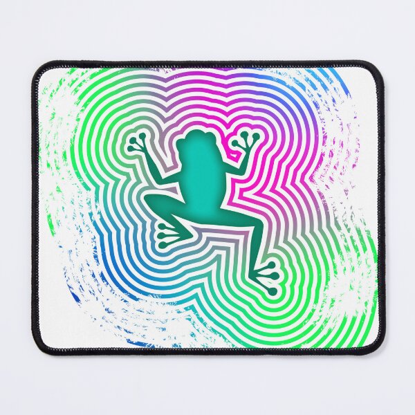 Item preview, Frog walking in rainbow water generating surface ripples designed and sold by edgarbelsol.