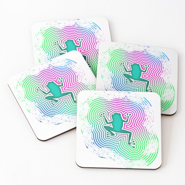 Item preview, Frog walking in rainbow water generating surface ripples designed and sold by edgarbelsol.