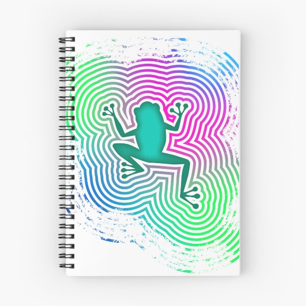 Item preview, Frog walking in rainbow water generating surface ripples designed and sold by edgarbelsol.