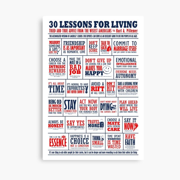 Item preview, Visual Book 30 Lessons for Living (Karl A. Pillemer) designed and sold by TKsuited.